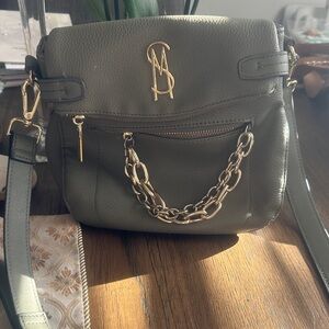 Steve Madden Olive Crossbody Bag with Gold Accents